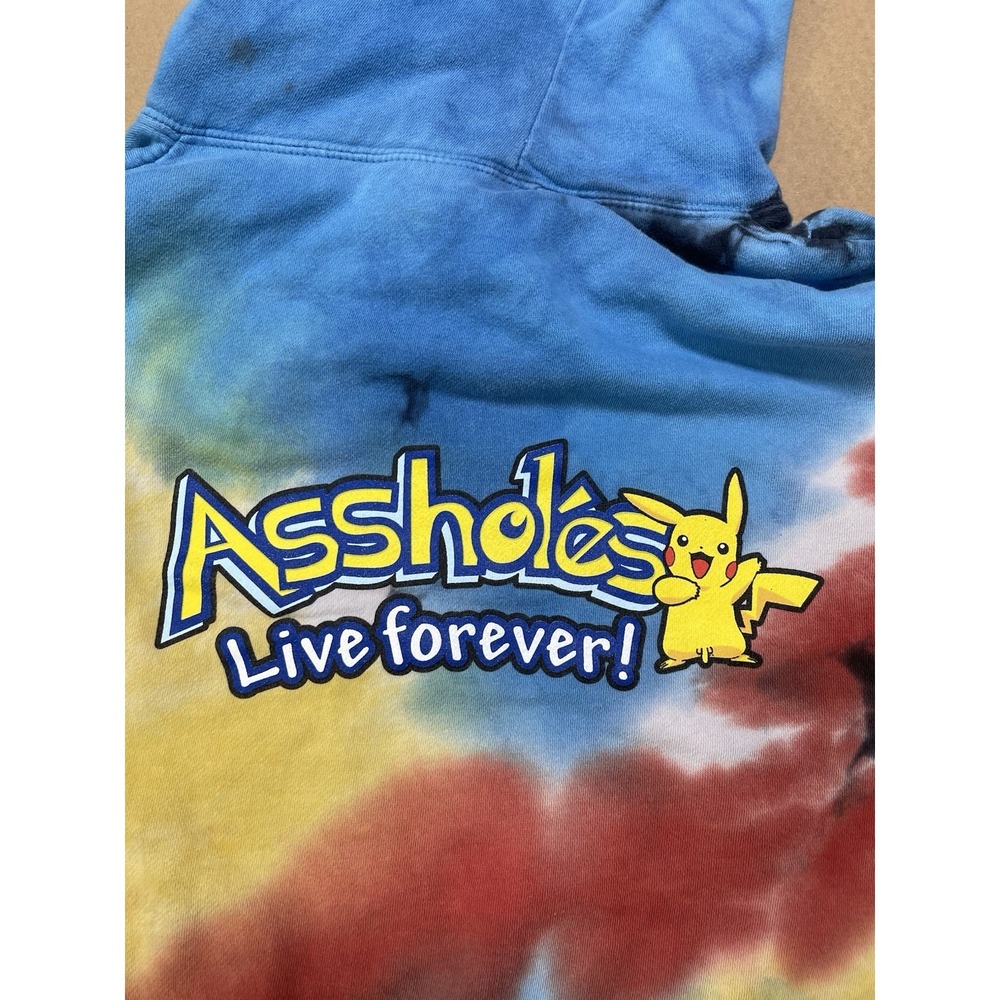 Pikachu Assholes*s Live Forever Pullover Hoodie Men's Size XXL  Linda Finegold - Picture 8 of 9